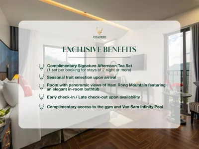 Oferta especial - Cama King Premiere con vistas a las montañas — DeLaMont Sapa Hotel - Hill Serenity Retreat