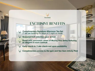 Oferta especial - Cama King Premiere con vistas al valle — DeLaMont Sapa Hotel - Hill Serenity Retreat